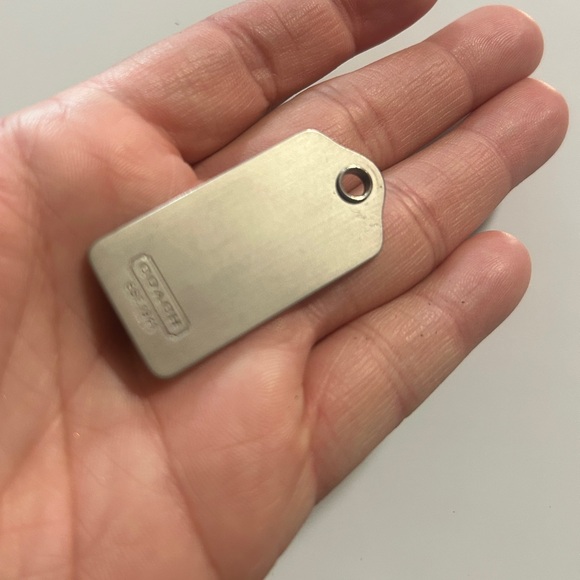 Coach Metallic Silver Phone Charm - Picture 2 of 2